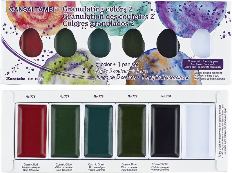 Kuretake Gansai Tambi - Watercolours - Granulating Colours - Set 2
