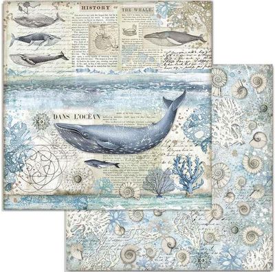 Stamperia - Arctic Antarctic - 12"x12" Double-sided Paper - Whale