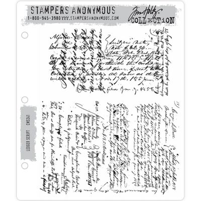 Stampers Anonymous - Tim Holtz - Cling Mount Stamp - Ledger Script