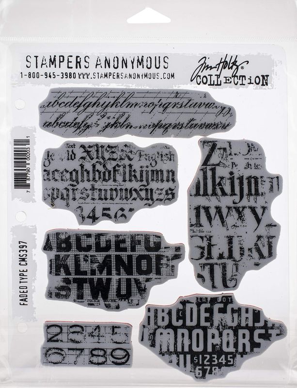 Stampers Anonymous - Tim Holtz - Cling Mount Stamp - Faded Type