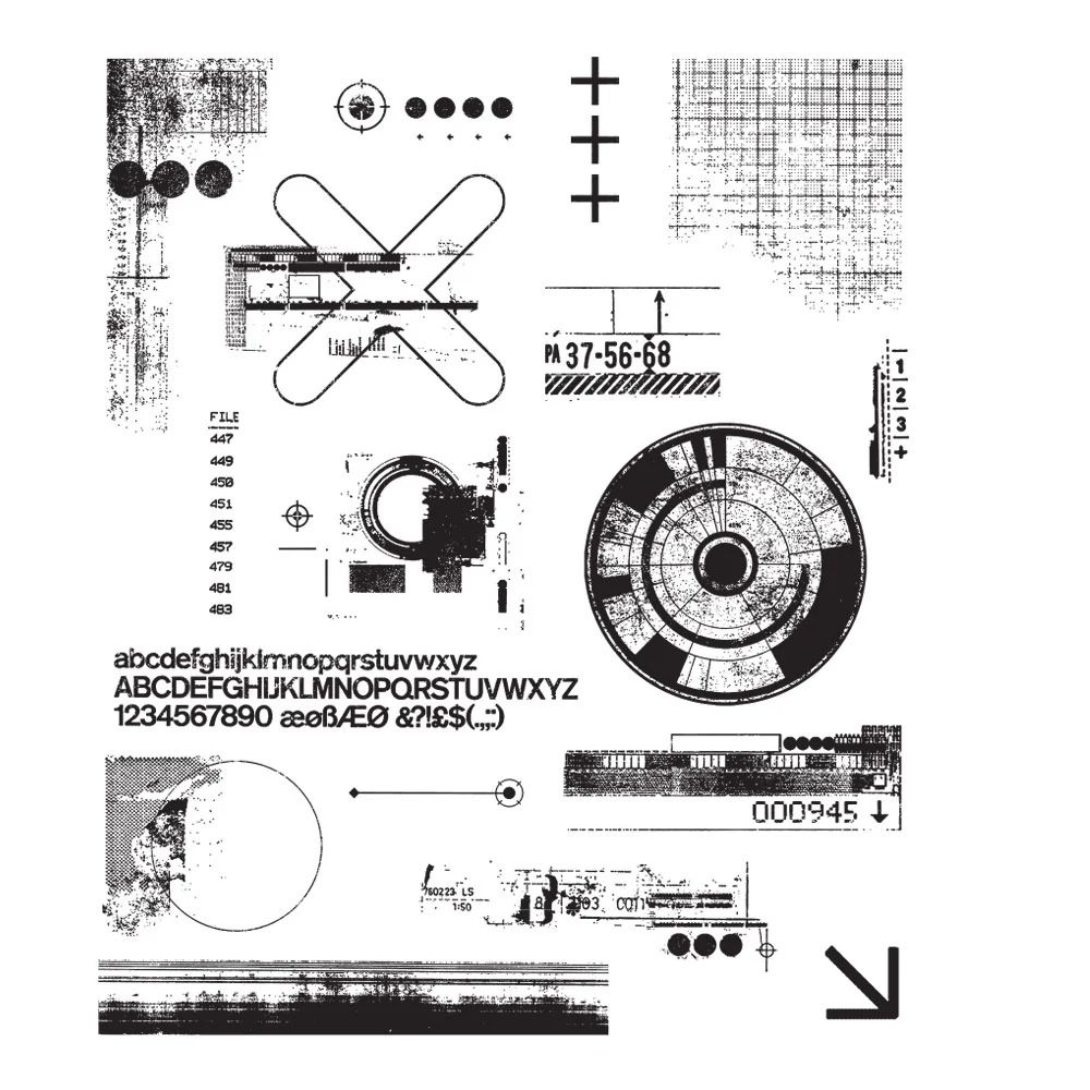 Stampers Anonymous - Tim Holtz - Cling Mount Stamp - Mini Glitch