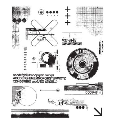 Stampers Anonymous - Tim Holtz - Cling Mount Stamp - Mini Glitch