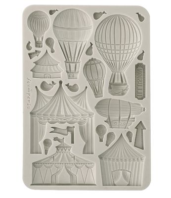 Stamperia - Alice in Christmas - A5 Silicone Mould - Circus and Air Balloons