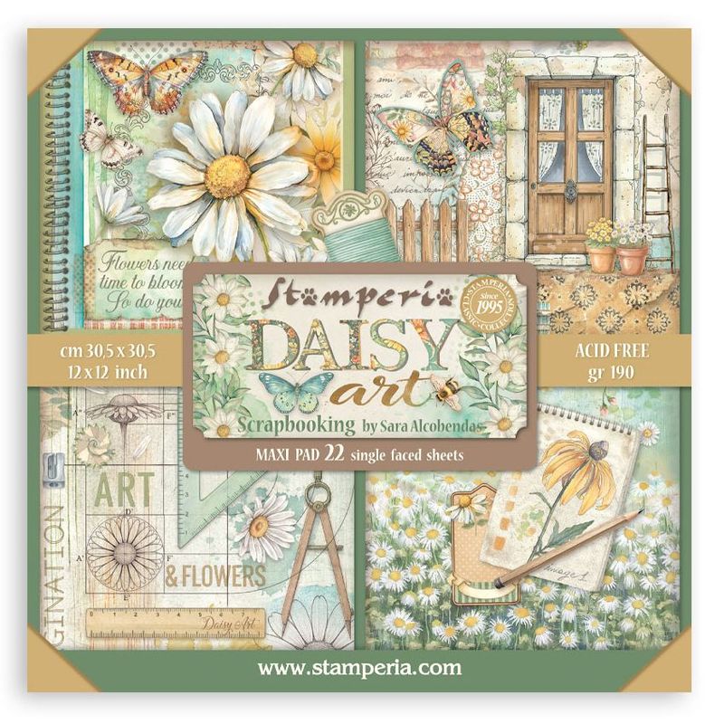 Stamperia - Daisy Art - 12"x12" Single-sided Paper Pad