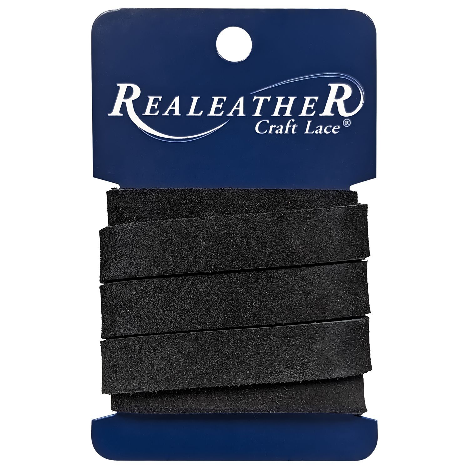 Realeather Crafts - Suede Strip 1/2" x 36" - Black