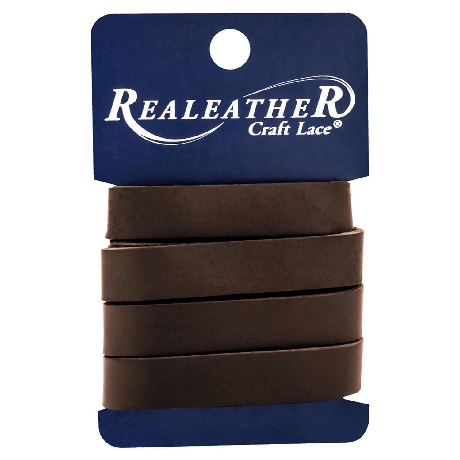 Realeather Crafts - Leather Strip 1/2" x 36" - Brown