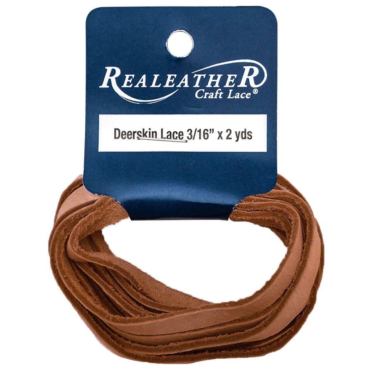 Realeather Crafts - Deerskin Lace 3/16" x 2 yards - Saddle Tan