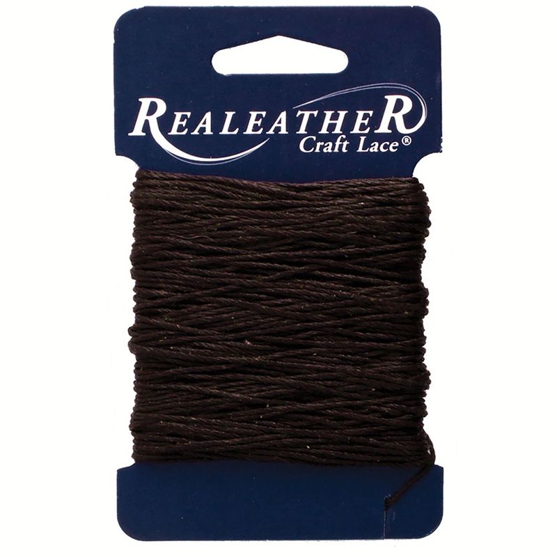 Realeather Crafts - Waxed Thread - 25 yards - Brown