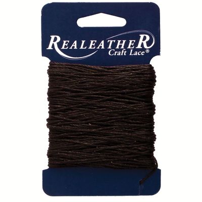 Realeather Crafts - Waxed Thread - 25 yards - Brown