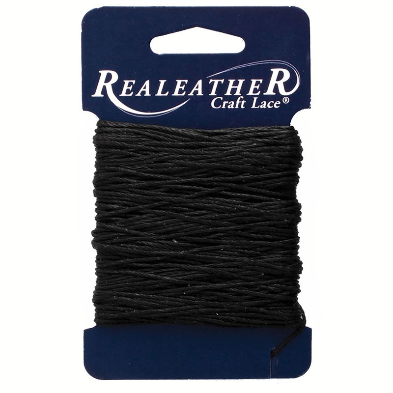 Realeather Crafts - Waxed Thread - 25 yards - Black
