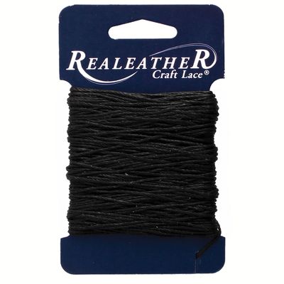 Realeather Crafts - Waxed Thread - 25 yards - Black