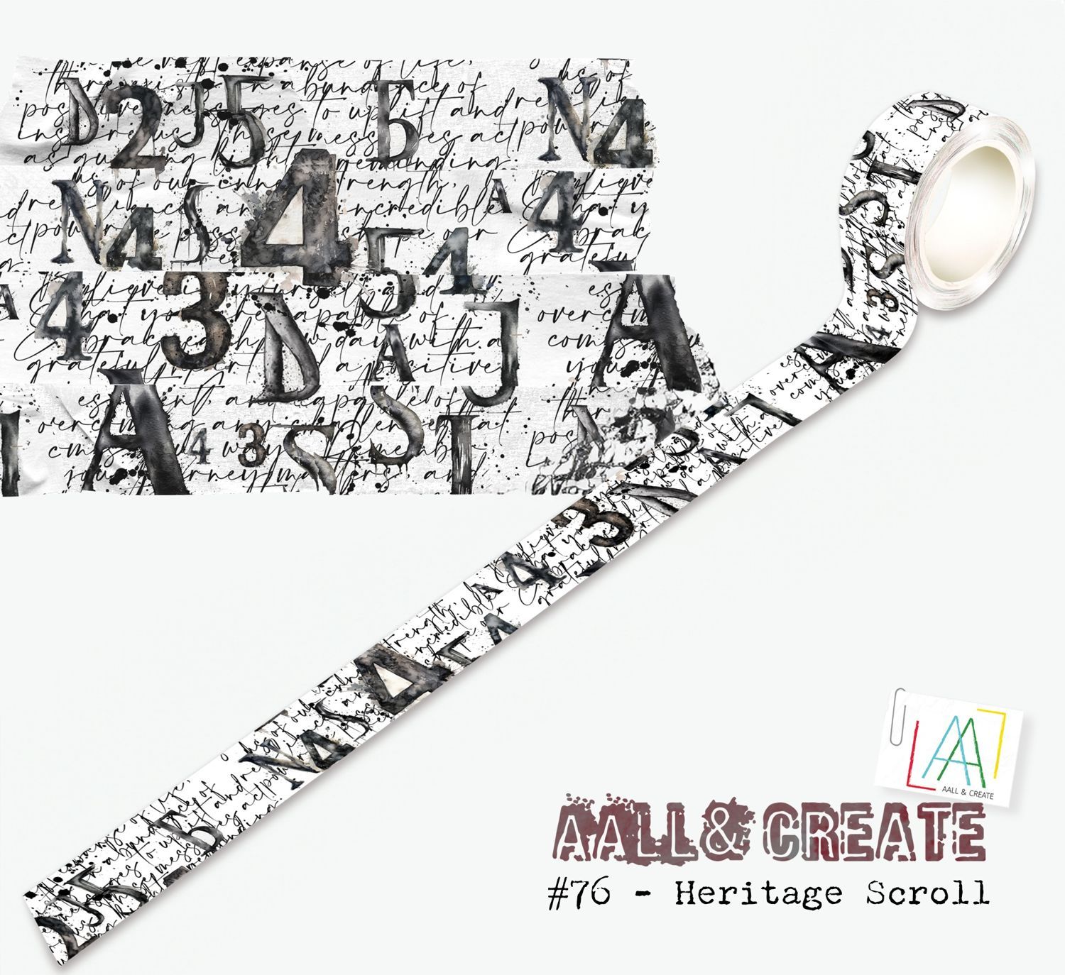 AALL & Create - Washi Tape - Heritage Scroll - 25mm x 10m