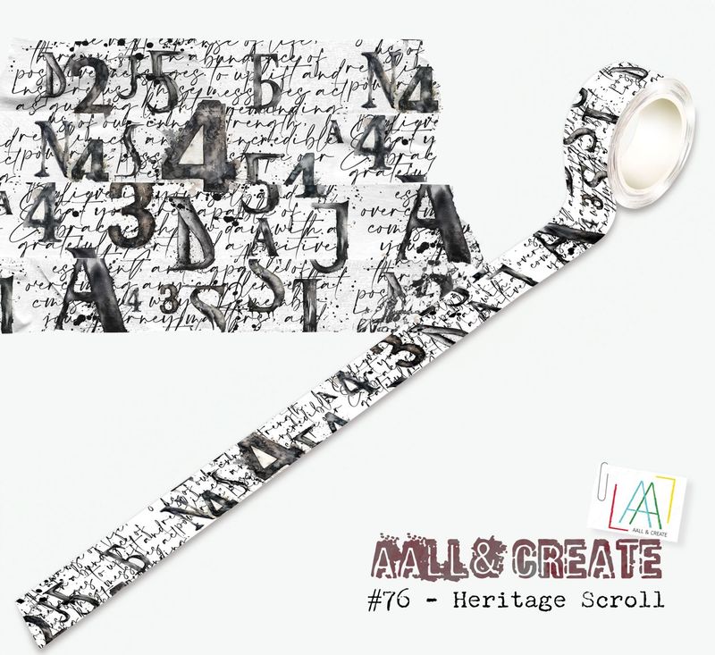 AALL &amp; Create - Washi Tape - Heritage Scroll - 25mm x 10m
