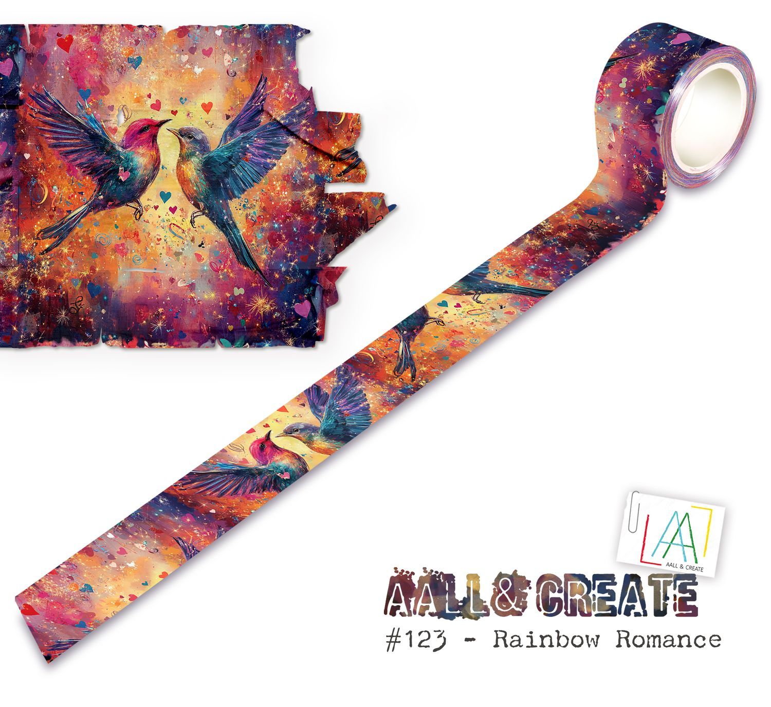 AALL & Create - Washi Tape - Rainbow Romance - 25mm x 10m