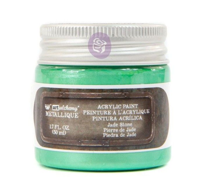 Prima Marketing - Finnabair - Art Alchemy - Metallique Acrylic Paint - Jade Stone