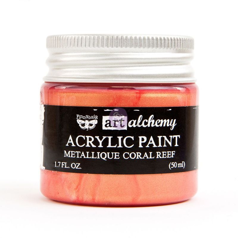 Prima Marketing - Finnabair - Art Alchemy - Metallique Acrylic Paint - Coral Reef