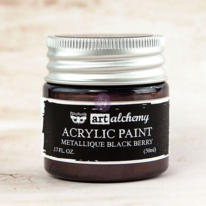 Prima Marketing - Finnabair - Art Alchemy - Metallique Acrylic Paint - Blackberry