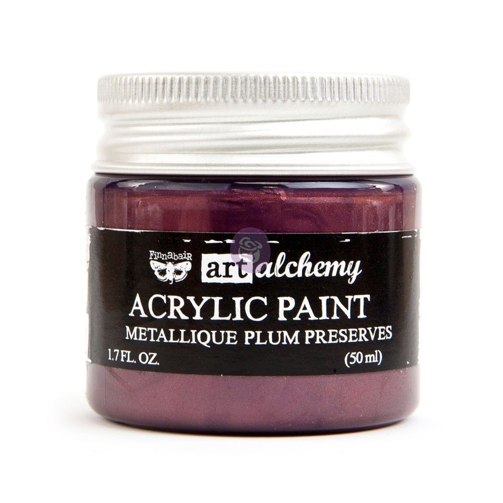 Prima Marketing - Art Alchemy - Metallique Acrylic Paint - Plum Preserve