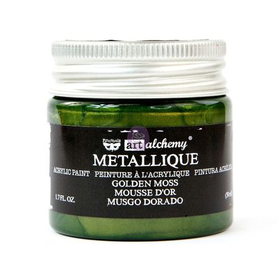 Prima Marketing - Art Alchemy - Metallique Acrylic Paint - Golden Moss
