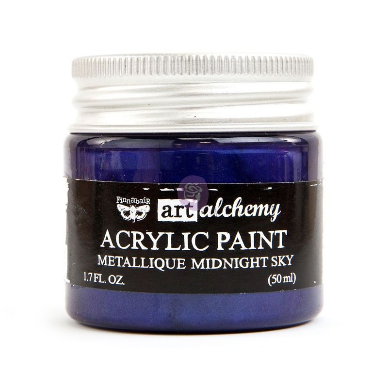 Prima Marketing - Finnabair - Art Alchemy - Metallique Acrylic Paint - Midnight Sky
