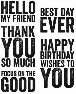 Stampers Anonymous - Tim Holtz - Cling Mount Stamp - Bold Sayings