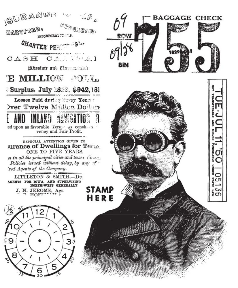 Stampers Anonymous - Tim Holtz - Cling Mount Stamp -The Professor 2