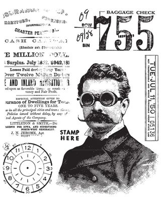 Stampers Anonymous - Tim Holtz - Cling Mount Stamp -The Professor 2