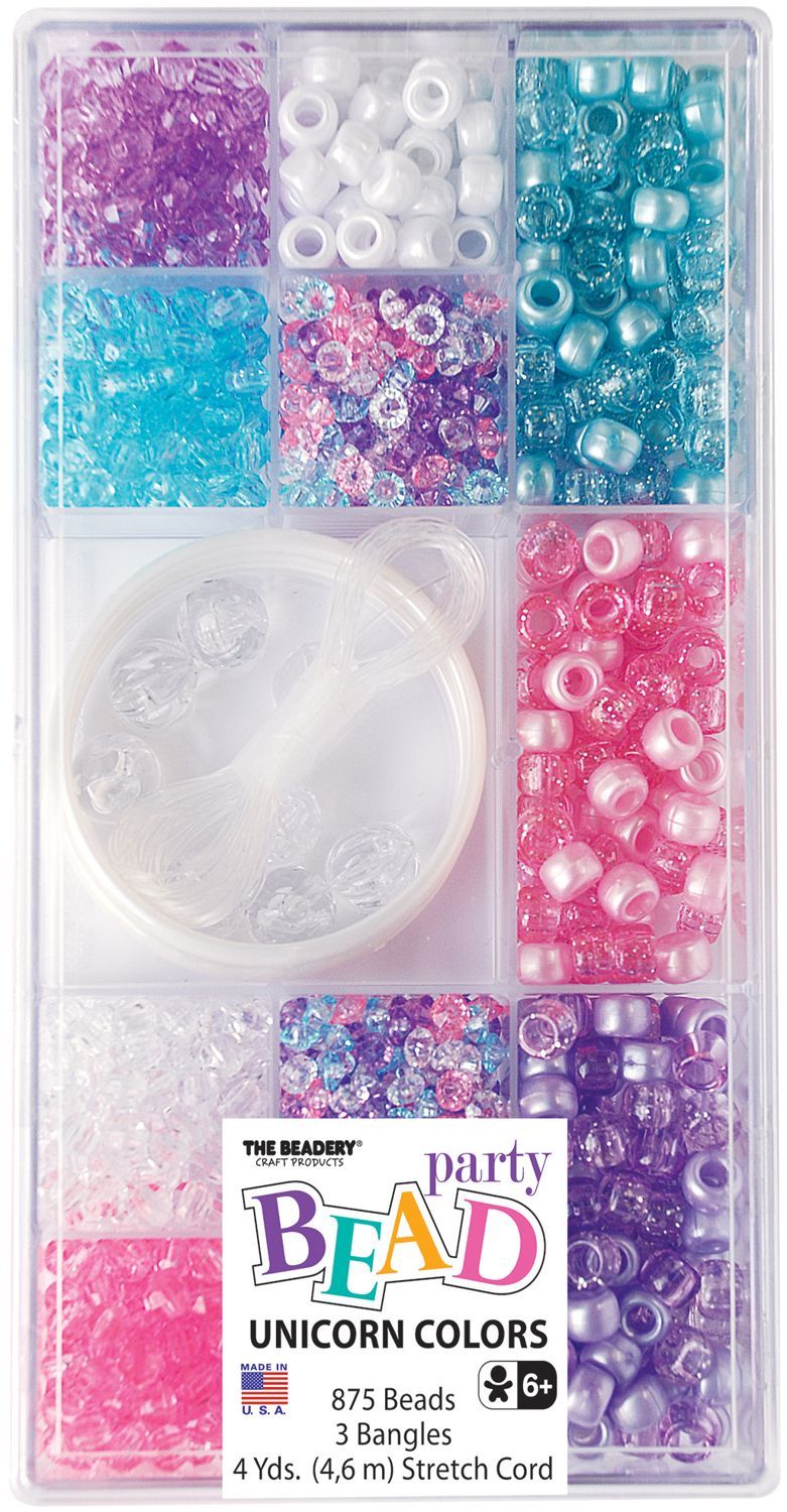 The Bedery - -Party Bead Box Kit - Unicorn Colours