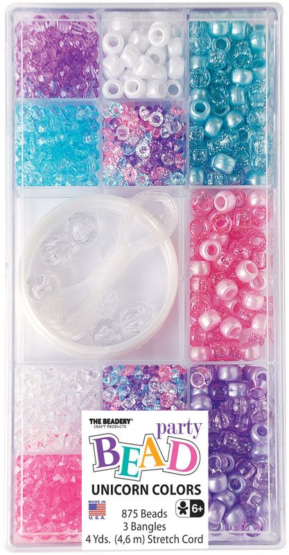 The Bedery - -Party Bead Box Kit - Unicorn Colours