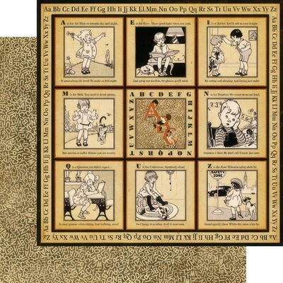 Graphic 45 - ABC Primer - 12"x12" Double-sided Paper - Alphabet Soup