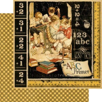 Graphic 45 - ABC Primer - 12"x12" Double-sided Paper - An ABC Primer