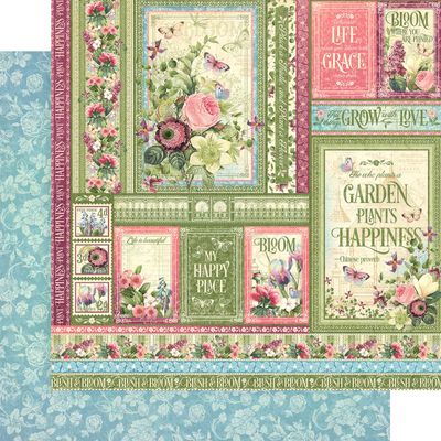 Graphic 45 - Bloom - 12"x12" Double-sided Paper - Grow with Love