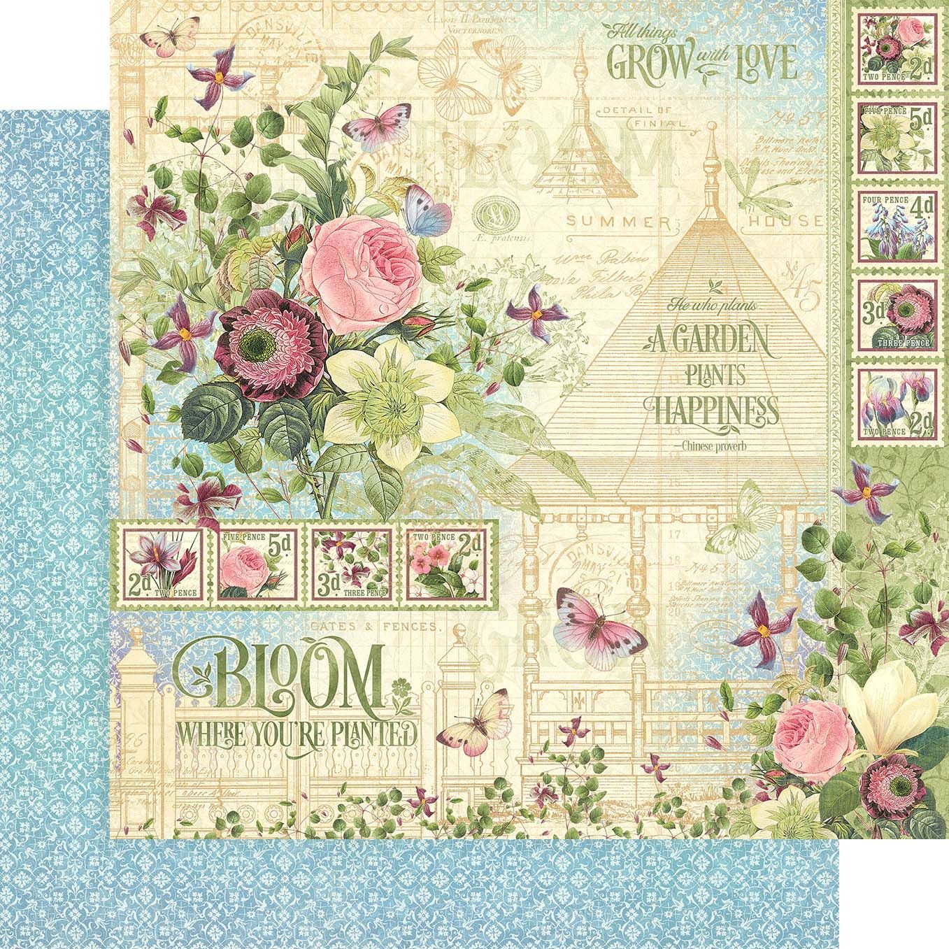 Graphic 45 - Bloom - 12"x12" Double-sided Paper - Bloom
