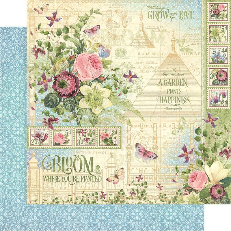Graphic 45 - Bloom - 12"x12" Double-sided Paper - Bloom