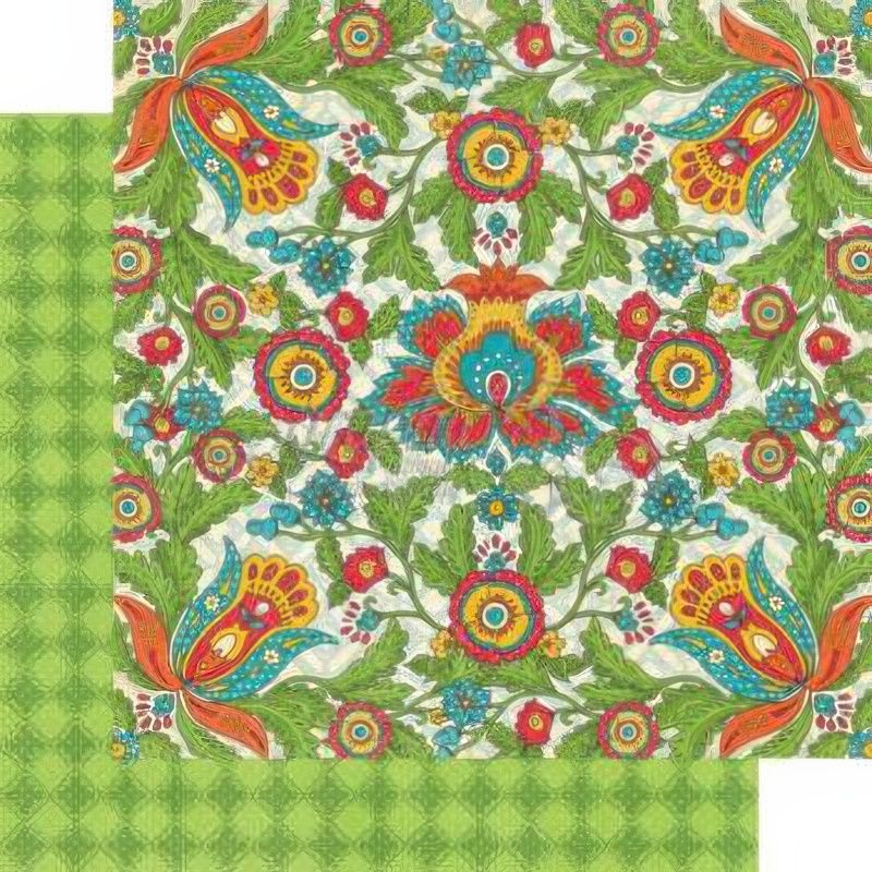 Graphic 45 - Bohemian Bazaar - 12"x12" Double-sided Paper - Vivid Splendor