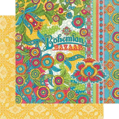 Graphic 45 - Bohemian Bazaar - 12"x12" Double-sided Paper - Bohemian Bazaar
