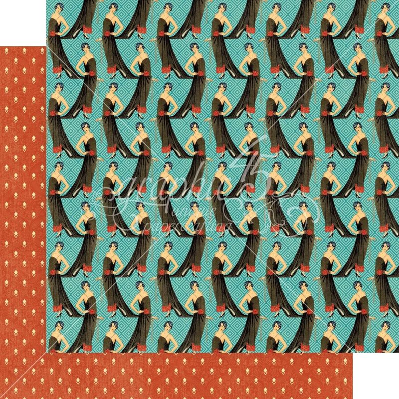 Graphic 45 - Couture - 12"x12" D/S Paper - Lovely