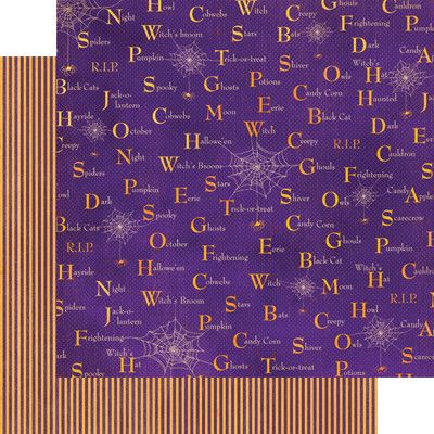 Graphic 45 - Happy Haunting - 12"x12" Double-sided Paper - Word Play