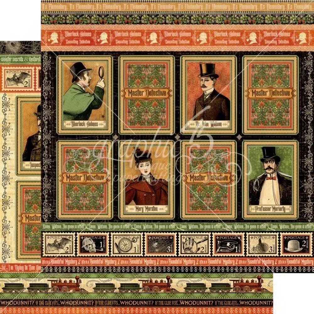 Graphic 45 - Master Detective - 12"x12" D/S Paper -Whodunnit?