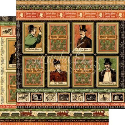 Graphic 45 - Master Decective - 12"x12" D/S Paper -Whodunnit?