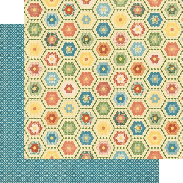 Graphic 45 - Home Sweet Home - 12"x12" Double-sided Paper - Granny's Quilt