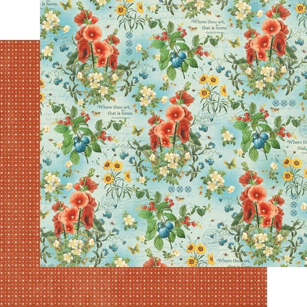 Graphic 45 - Home Sweet Home - 12"x12" Do/S Paper - Garden Fresh