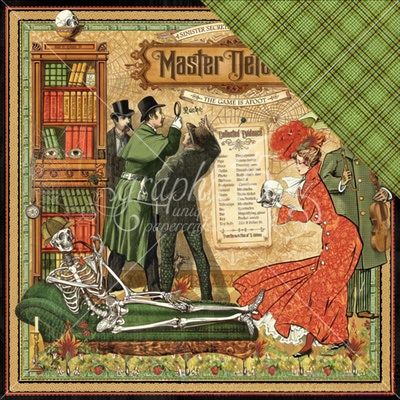 Graphic 45 - Master Decective - 12"x12" Double-sided Paper - Master Dectective