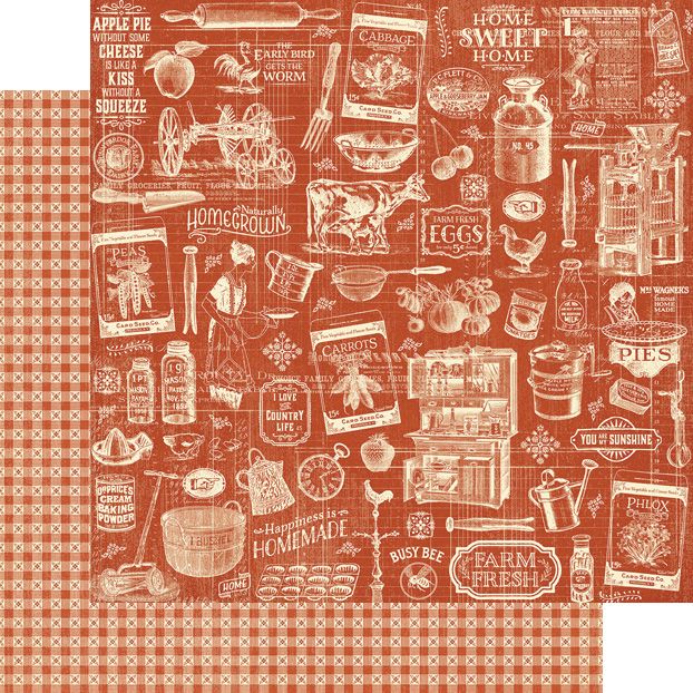 Graphic 45 - Home Sweet Home - 12"x12" Double-sided Paper - Handmade