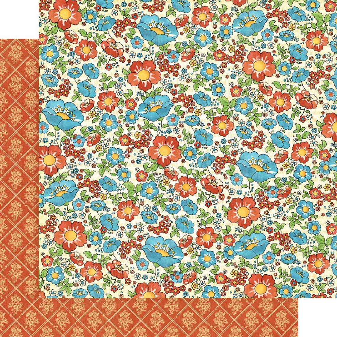 Graphic 45 - Mother Goose - 12"x12" Double-sided Paper - Ring Around the Roses