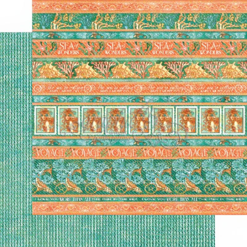 Graphic 45 - Voyage Beneath the Sea - 12"x12" D/S Paper - Deep Blue Dreams