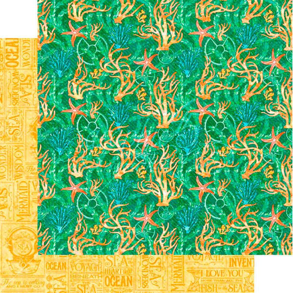 Graphic 45 - Voyage Beneath the Sea - 12"x12" D/S Paper - Steampunk Slpash