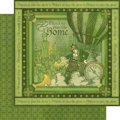 Graphic 45 - The Magic of OZ - 12"x12" D/S Paper - Emerald City