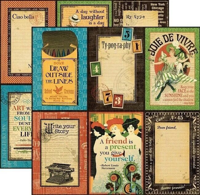 Graphic 45 - Typography - 12"x12" Double-sided Paper - Imagine