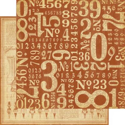 Graphic 45 - Olde Curiousity Shoppe - 12"x12" D/S Paper - Counting Down